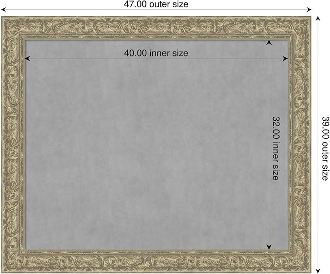 Amanti Art Silver Framed Magnetic Board 39x47 X-Large Vision Board - Image 2
