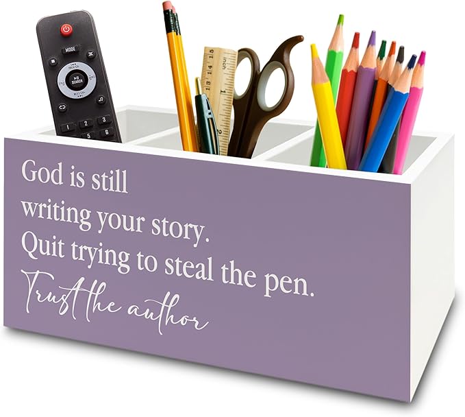 XPH Purple Christian Pen Pencil Holder Organizer by XPH