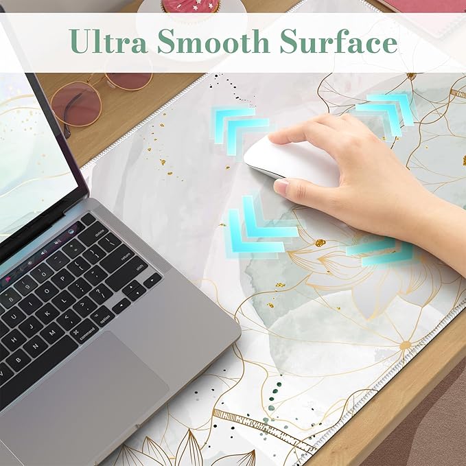 iCasso Desk Cover Mat, Extra Large Lotus Mouse Pad, Desk Pad Mat, Office Matt - Image 4
