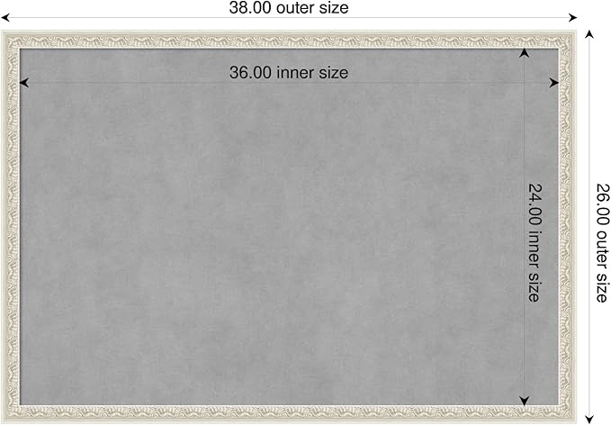 Amanti Art Silver Framed Magnetic Board 26x38 Large Vision Board - Image 2