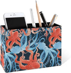 Famame Blue Red Octopus Pattern Pencil Holder by Famame