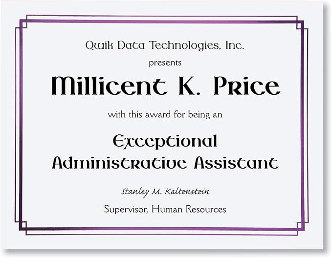 PaperDirect Foil Elegance Specialty Certificates, 50 Sheets of 38lb White Paper - Image 2