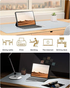 YSAGi Leather Desk Pad Protector, Office Desk Mat, Large Mouse Pad, Non-Slip PU - Image 6