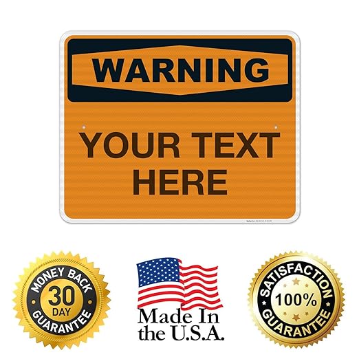 Custom Warning Sign, OSHA Sign, 24x30 Inches, 3M EGP Reflective .080 Aluminum - Image 8