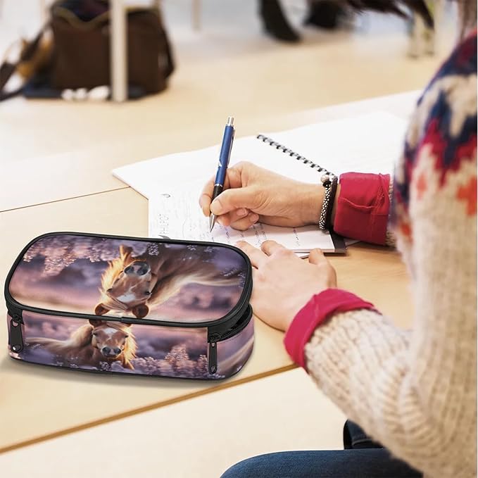 Pardick Pencil Case，Horse 3D Big Capacity Pencil Pouch Coin Pouch Stationery - Image 7