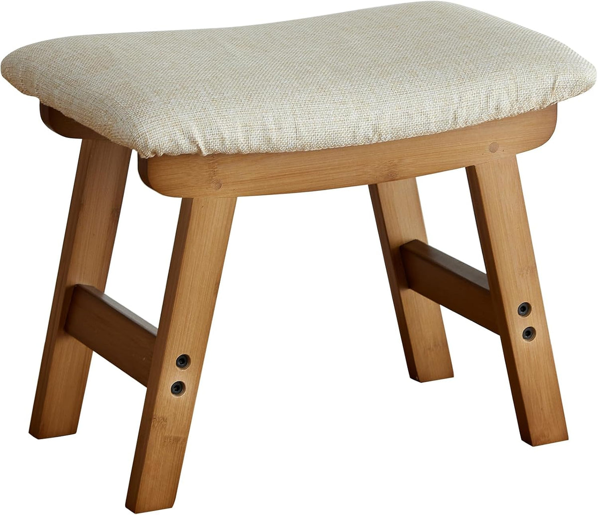 viewcare Foot Stools Ottoman, Small Soft Footrest Ottoman with Wood Legs, Sof...