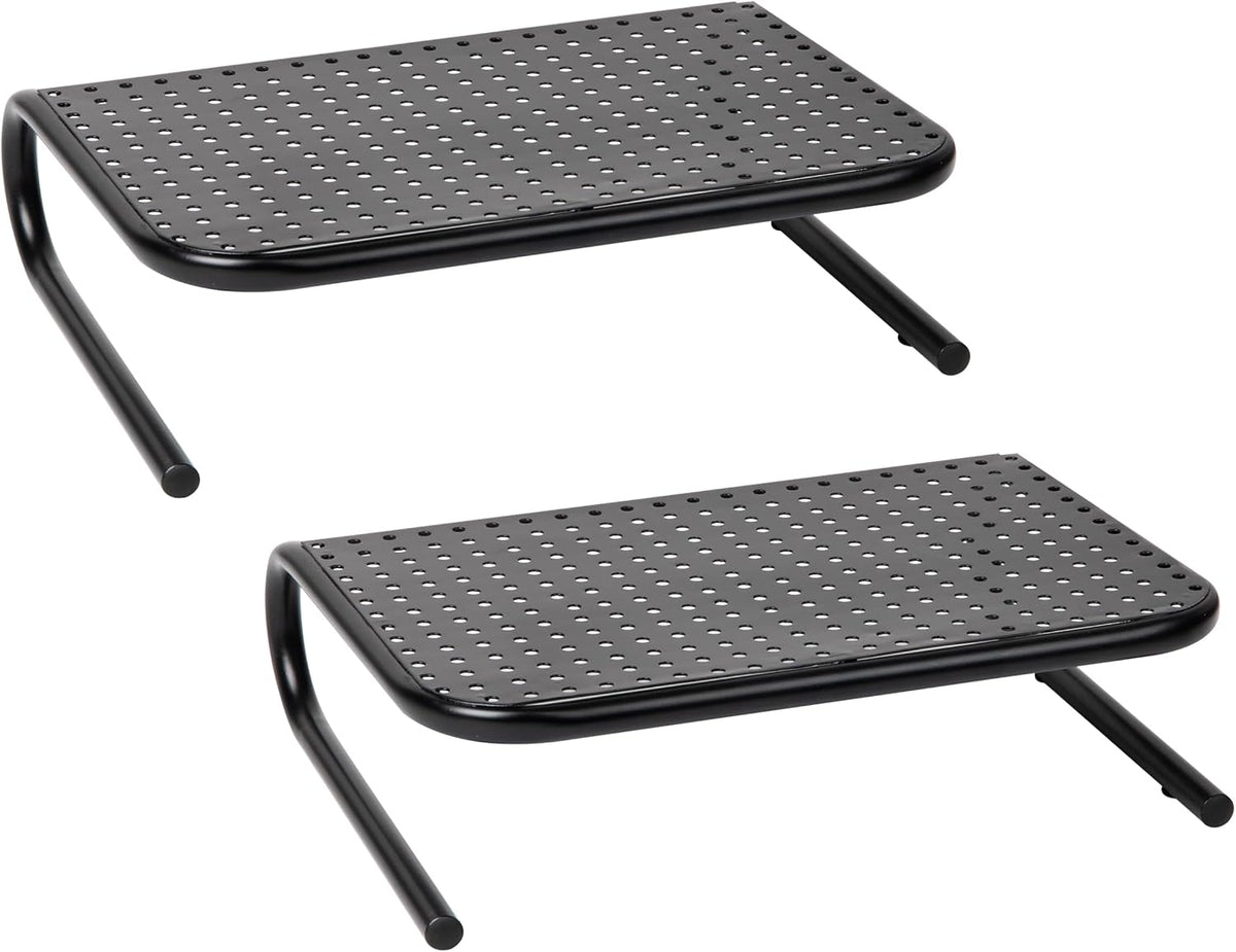 Mind Reader Monitor Stand, Ventilated Laptop Riser, Desktop Organizer, Metal,...