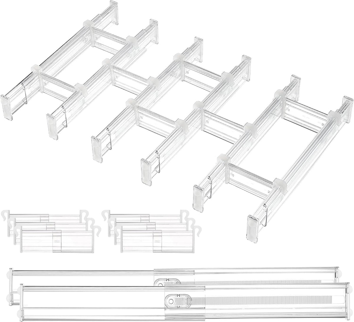 Vtopmart 2.36" Drawer Dividers with Expandable Inserts, 12.8"-22.3&...