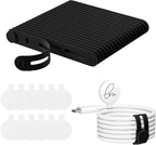 32Pcs Nearockle Cable Labels and Silicone Cable Ties Value Cable Management Set by ELECTRONICSORGANIZATION