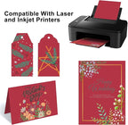 OcePor 100 Sheets Valentine's Day Red Cardstock Paper, Colored Printer Paper - Image 5