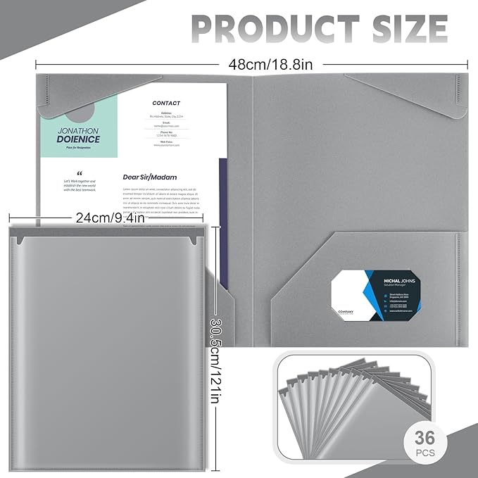 Henoyso 36 Pcs Plastic Folders - Image 2