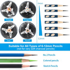 afmat ps29 rechargeable long point pencil sharpener for, side view