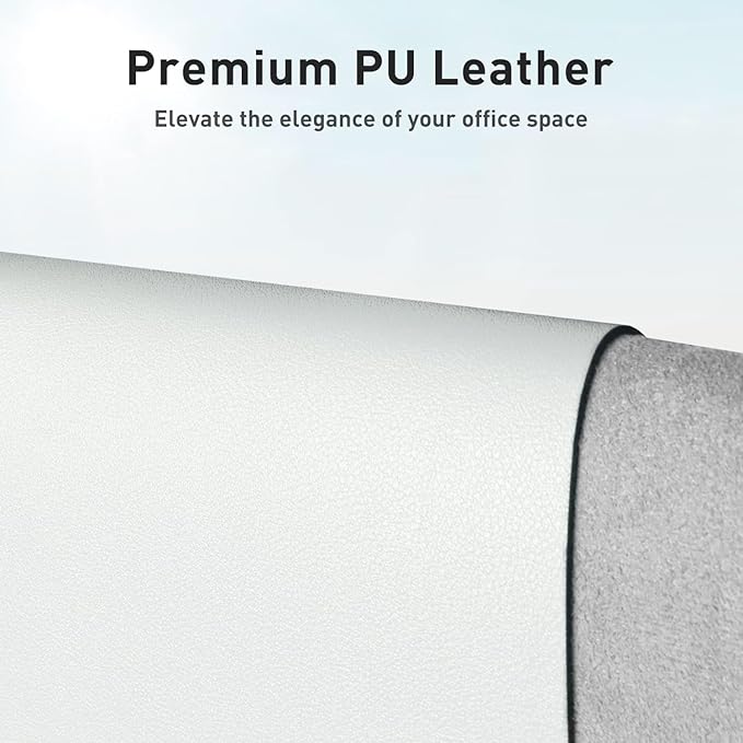 Aothia Leather Desk Pad Protector, Large Mouse Pad, Office Mat, Non-Slip PU - Image 2
