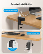trond compact desk clamp power strip 5 ft, close-up detail