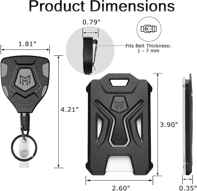 MNGARISTA 2 Pack Heavy Duty Badge Holder, Vertical ID Card Holder - Image 3