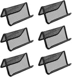 Chiyuehe Black Metal Mesh Business Card Holder Desk Business Card Organizer by Unknown