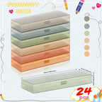 Fainne 24 Pcs Plastic Pencil Case Bulk Pencil Boxes Plastic Stationery Case - Image 2