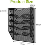 EasyPAG 5 Pocket Mesh Wall File Organizer, Hanging Paper Folder Holder - Image 4