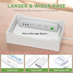Pezin & Hulin Bamboo Charging Station, Electronic Devices Organizer - Image 4