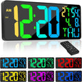 18" large rgb digital wall clock 11 color, main product view