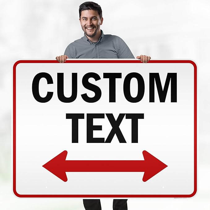 Custom Arrow, Custom Directional Sign, Two Way Arrow, 36x48 Inches, Reflective - Image 2