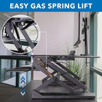 Mount-It! Standing Desk Converter Height Adjustable 47" Extra Large Wide Stand - Image 5