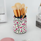 Leather Pen Holder for Desk, Cherry Pattern Pencil Cup Desktop Organizer Makeup - Image 6