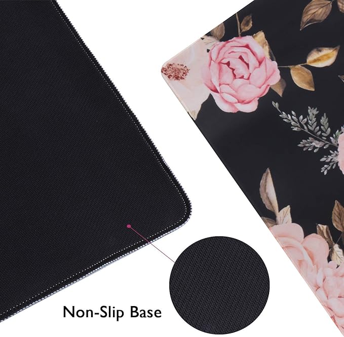 iCasso Extended Gaming Mouse Pad, Large Non-Slip Rubber Base Mousepad - Image 2