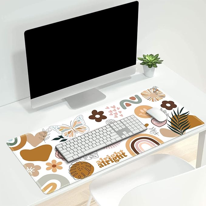iCasso Desk Mat, Large Gaming Mouse Pad, XXL Desk Pad Stable Rubber Base - Image 6