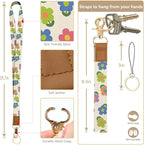 bolimoss 2-in-1 ID Badge Holder & Lanyard Wallet, Cute Floral Lanyard - Image 3