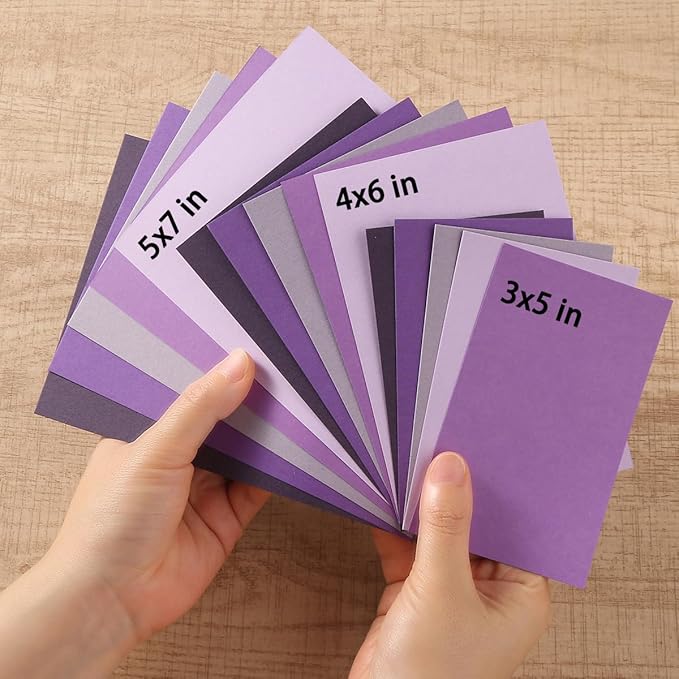 50 Sheets Colored Cardstock Paper 5 Colors Blank Flash Cards, 250 GSM Heavy - Image 2