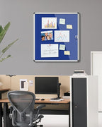 Mifuro 28"x26" Enclosed Bulletin Board, Lockable Weather-Resistant Aluminum - Image 2