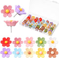 50Pcs Flower Push Pins for Cork Board Decorative Cute Push Pins for Bulletin by Unknown