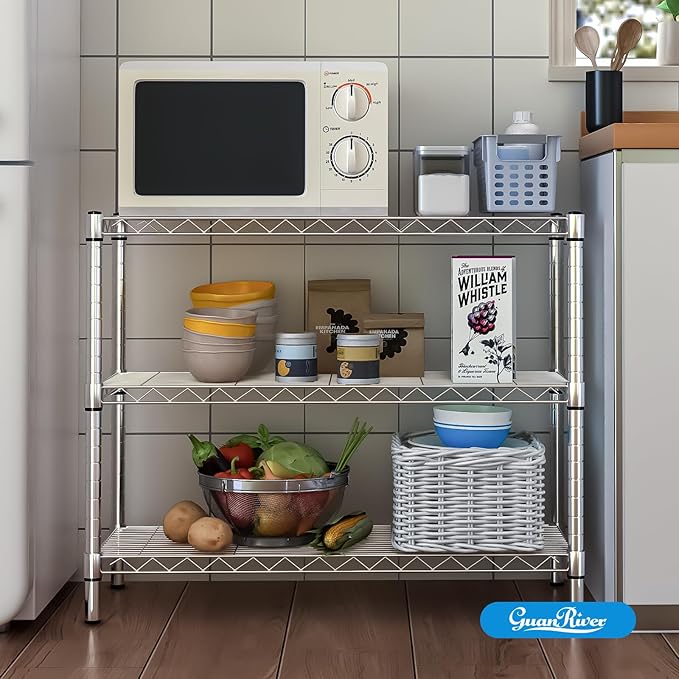 Guan River 3-Shelf Adjustable Metal Shelf Wire Shelving Storage Rack - Image 7