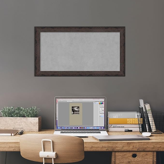 Amanti Art Black Framed Magnetic Board 15x27 Small Vision Board - Image 6