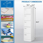 BYNSOE 5 Drawer File Cabinet - Image 3