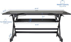Rocelco 46" Large Height Adjustable Standing Desk Converter - Image 3