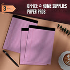 Roneky Pink Legal Pads 8.5 x 11 Wide Ruled Notepads, 3 Pack Note Pads 8.5 x 11 - Image 7