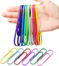 CasaVibe 50 Pack 4 Inches Jumbo Paper Clips, Vinyl Coated Multicolored Extra by Unknown