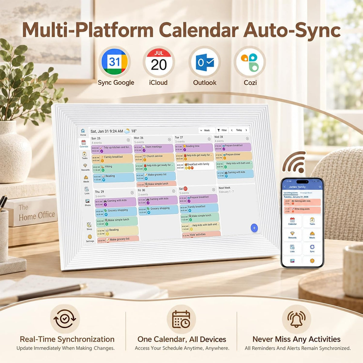 10.1" WiFi Digital Family Calendar