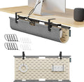 2-in-1 Under Desk Cable Management Tray & Privacy Panel, Dual-Sided Felt Cord by ERGOCOLLECT