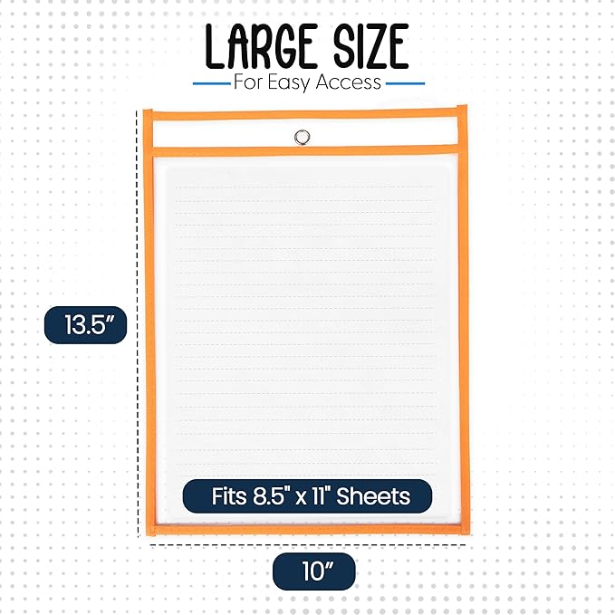 Essex Wares - 25 Pack, Job Ticket Holders, Reusable & Easy Erase Plastic - Image 2