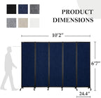 Upgrade Version Room Partition and Divider, Freestanding Rolling Dividers - Image 2