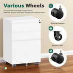 Greenvelly 3 Drawer Mobile File Cabinet - Image 7