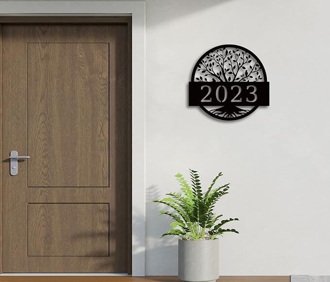 Tree Of Life Metal Wall Art Address Plaque, Custom House Address Plaques Sign - Image 5