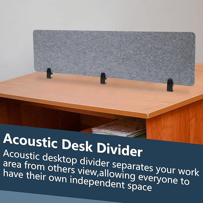 2pcs Privacy Panel, Standing Desk Divider 60"x16" Desktop Office Furniture - Image 2