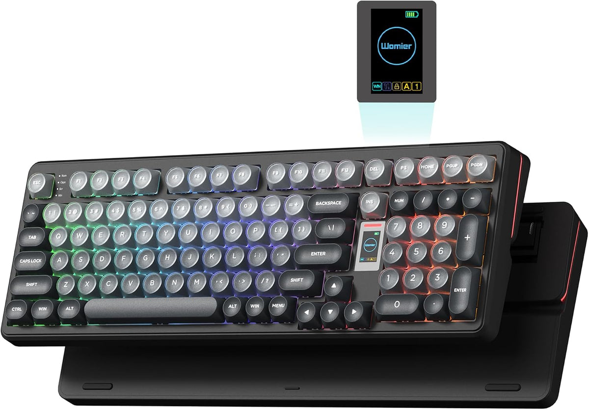 Keymatic WK98 Foundation Mechanical Keyboard, Black Creamy Gaming Keyboard