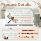 URLLUAE Inspirational Dragonfly Wooden Pen Pencil Holder - Image 6
