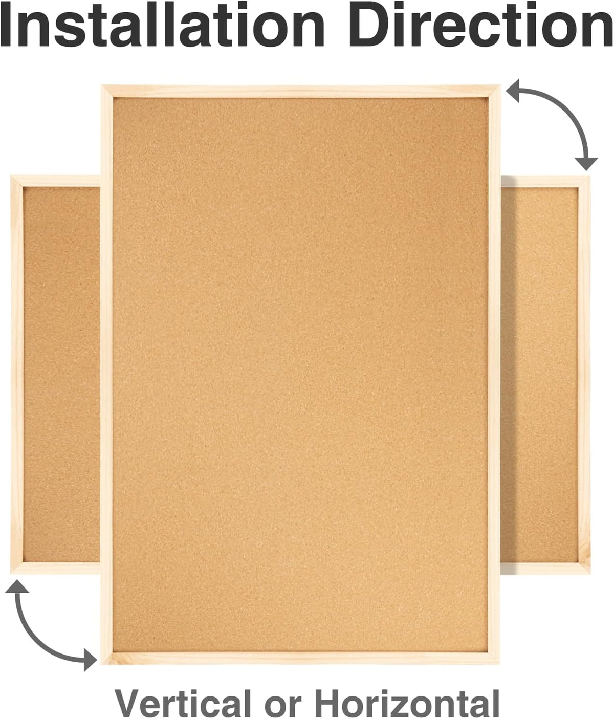 OWLKELA Cork Bulletin Board, 24" x 36", Wood Oak Frame
