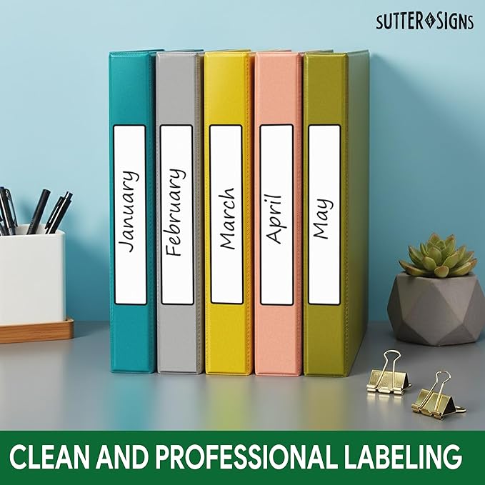 Binder Spine Labels, Perforated Self Adhesive Sticker Labels - Image 5